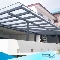 atap kanopi polycarbonate pada rooftop twinlite gen 2